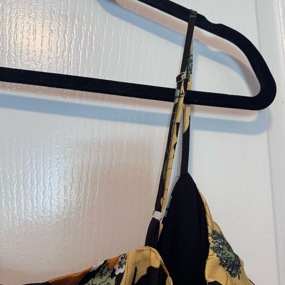 Lulus Perfectly Curated Black Floral Print Ruffled High-Low Wrap Dress NWT S - Picture 12 of 12